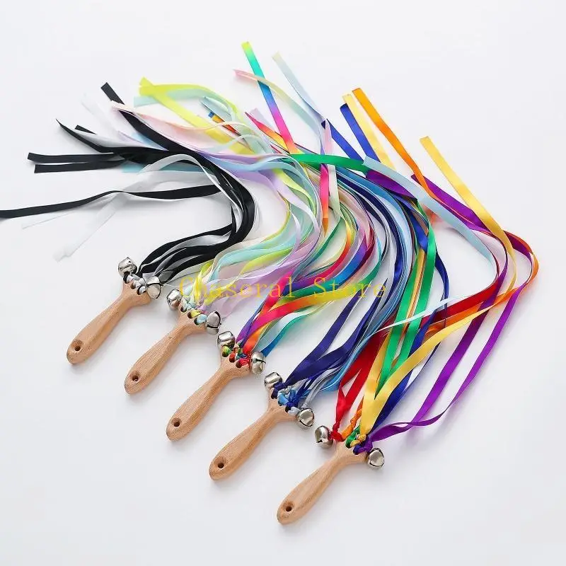 E7ce Baby Hand Kite Wstążka Wand Teether rozpoznawanie sensoryczne nadrukowana wstążka
