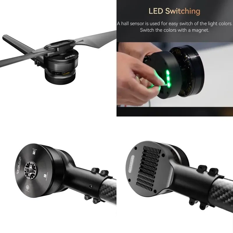 for T-MOTOR XU8XXL-X KV100 2000W IP45 Explosion-proof Permanent Magnet Brushless 48V BLDC Integrated Multi-rotor UAV Motor