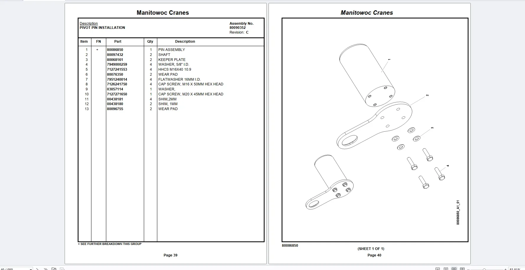 

Grove Crane 43 Gb RT GRT Series Collection Parts Manual PDF