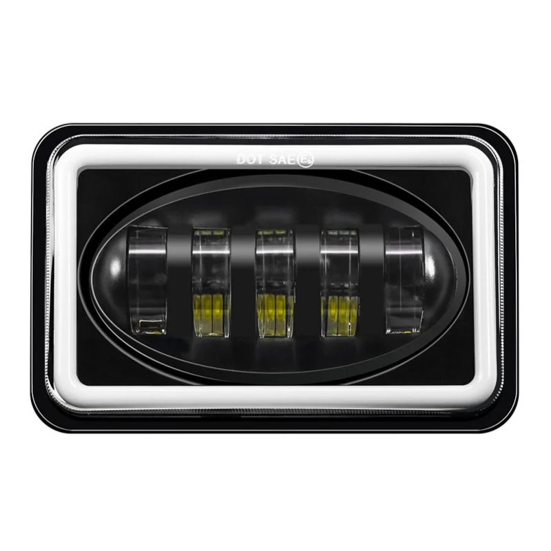 

1Pcs 5 Inch Car LED Headlight 4x6 Rectangle Headlamp With High/Low Beam DRL Turn Signal Compatible With H4651 H4652 H4656 H4666