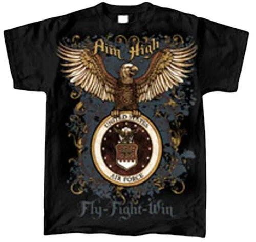 

US Air Force USAF Golden Eagle T-Shirt. Summer Cotton Short Sleeve O-Neck Mens T Shirt New S-3XL