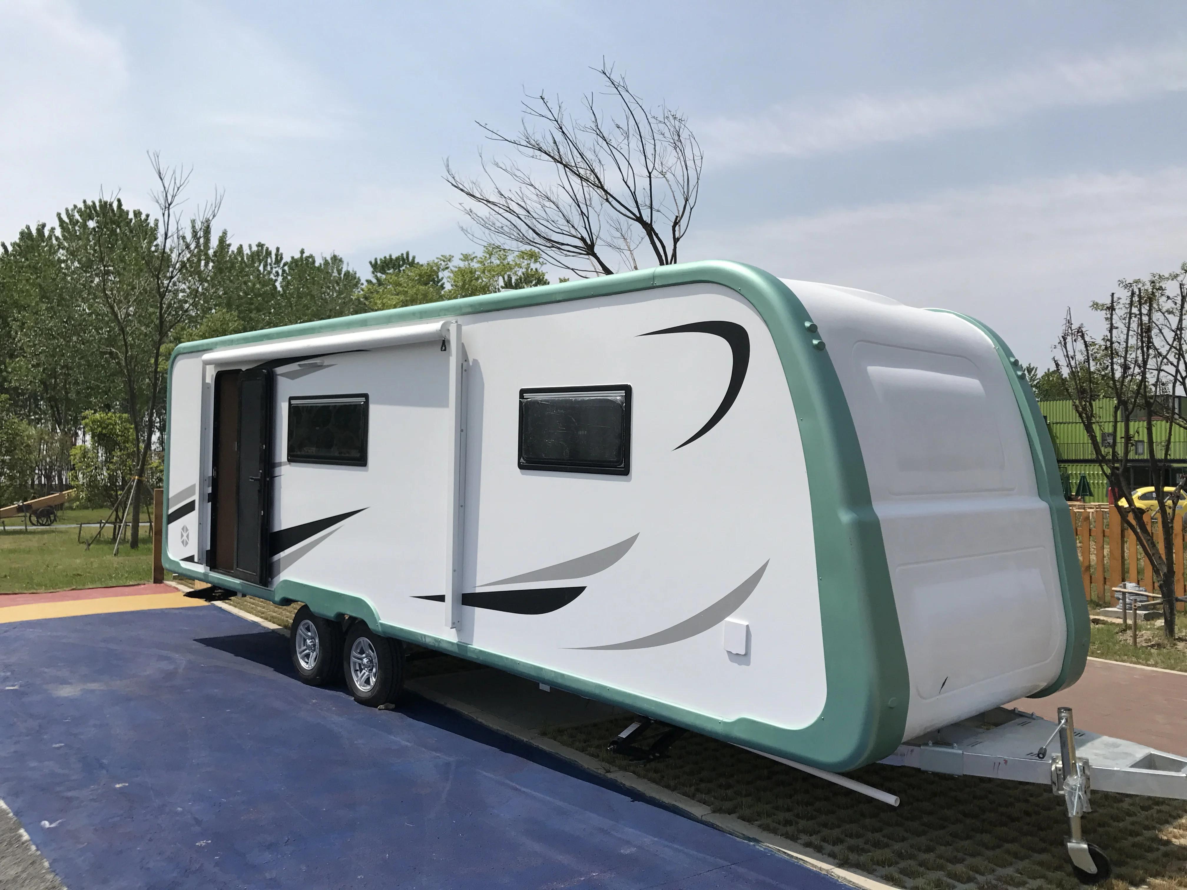 STLF Awnlux Motorized Roll up Power Awning for Rv Motorhome Trailer Camper Rv Awning