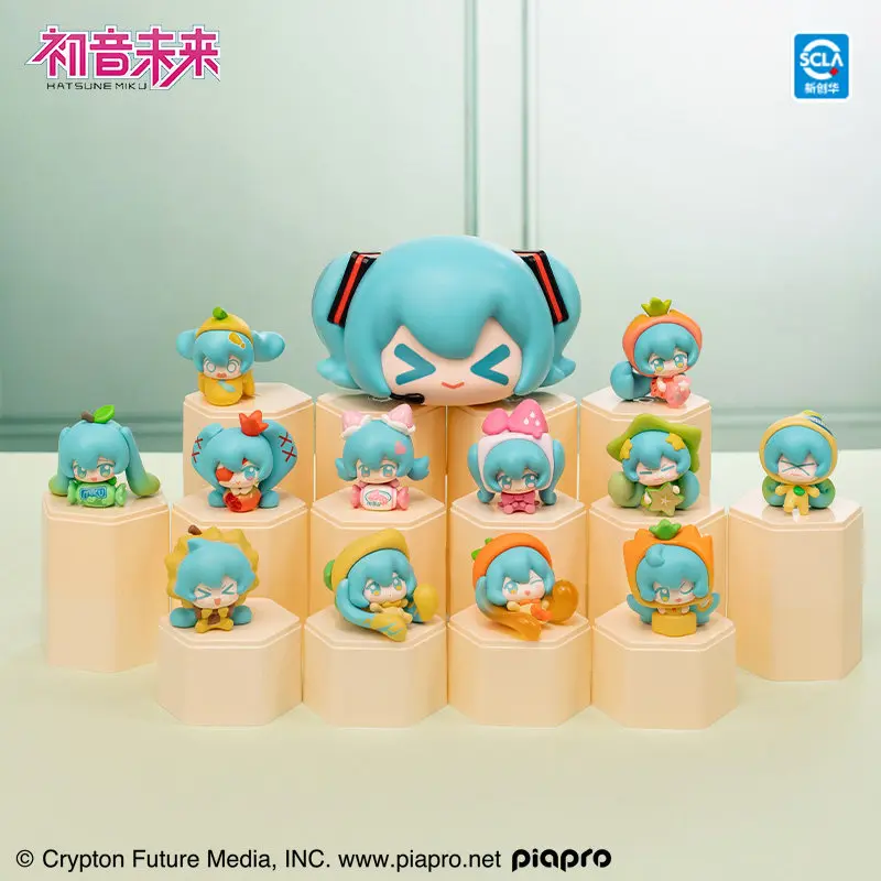 在庫あり-正規品-ファンイズム-初音ミクシリーズ-ブラインドボックス-アニメキャラクター-キュートなフルーツキャンディ-qフェイスフィギュア-デスクトップデコレーション-ギフト-おもちゃ