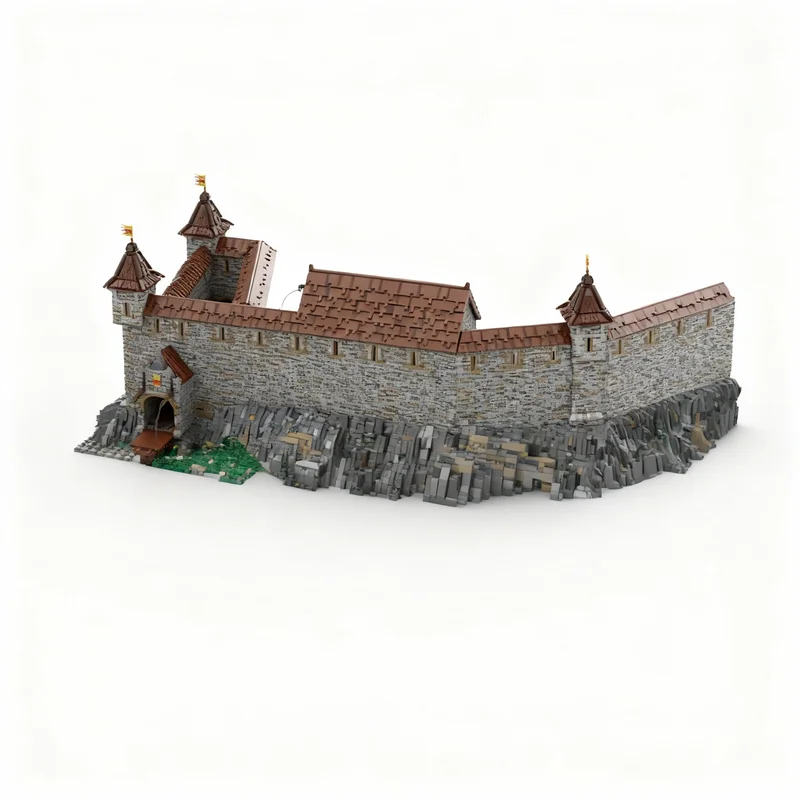 81209PCS MOC Medieval Castle Part 1 Bundle Hohengeroldseck Model Custom Building Blocks DIY Assembly Display Gift Decor Build