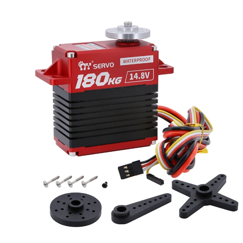 Waterproof IP67 BS-1100WP Digital Servo High Torque 180KG Brushless Motor Metal 180Degree Servos for RC Cars Crawler Buggy Robot