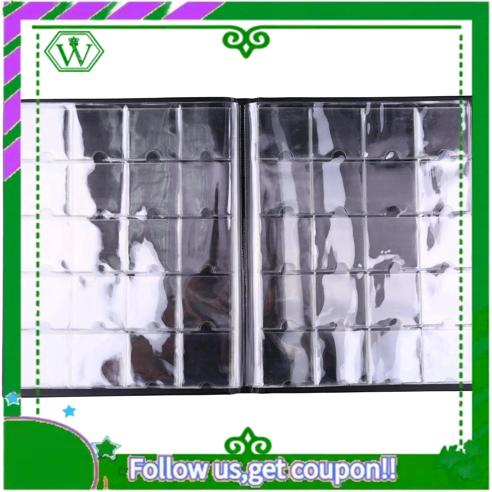 ABIK-2X PCCB جودة عالية وضع 200 قطعة ألبوم العملات المعدنية لتناسب حاملي العملات المعدنية من الورق المقوى كتاب جمع العملات المهنية