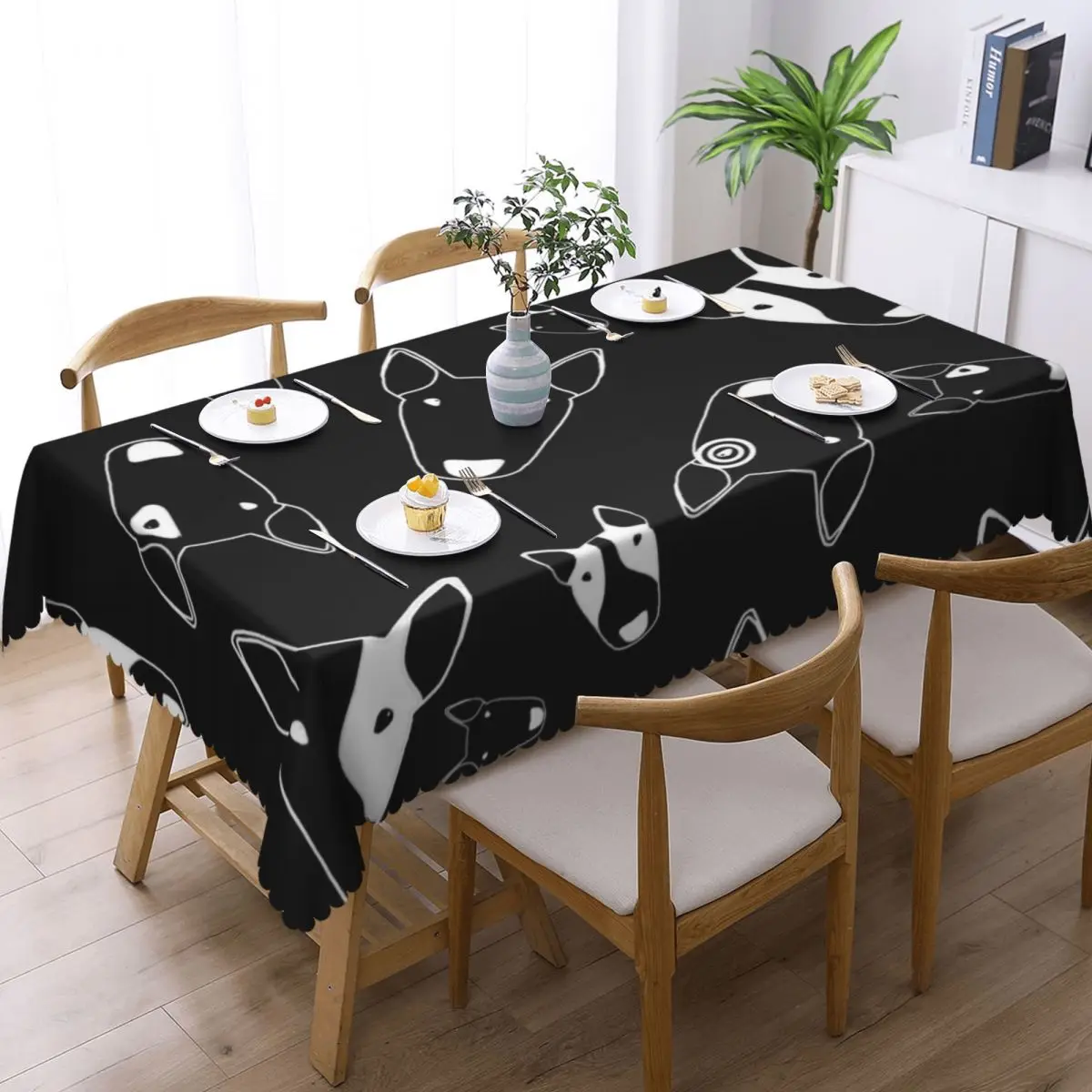 Custom Rectangular Fitted Ghost Bullies Table Cloth Waterproof Tablecloth Outdoor 40