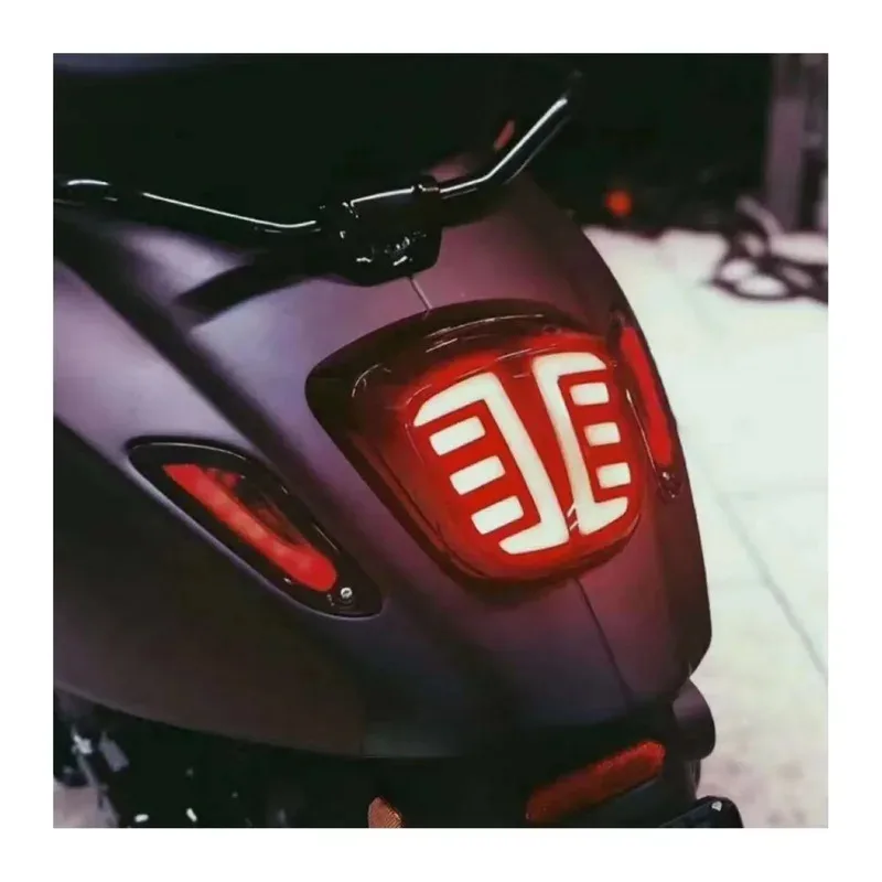 

motorcycle tail light modified s led rear lamp with smoked black12v brake for Vespa Spring 150