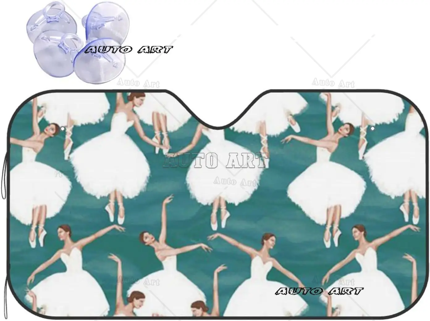 Ballet Dancer Front Windshield Sunshade Folding Auto Shade for Car Truck SUV Blocks UV Rays Sun Visor Protector Keeps