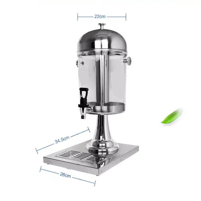 Single head double head juice cold drink machine 8L stainless steel juice pot self-service transparent