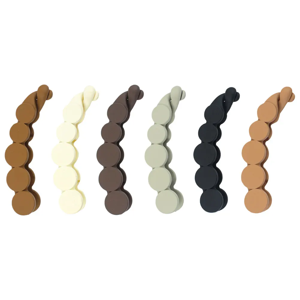 

6pcs Banana For Thick Large Claw Colorful Shower Clips Styling Accessories Decorative Hair Claw Clips Medium Long Curly Straight