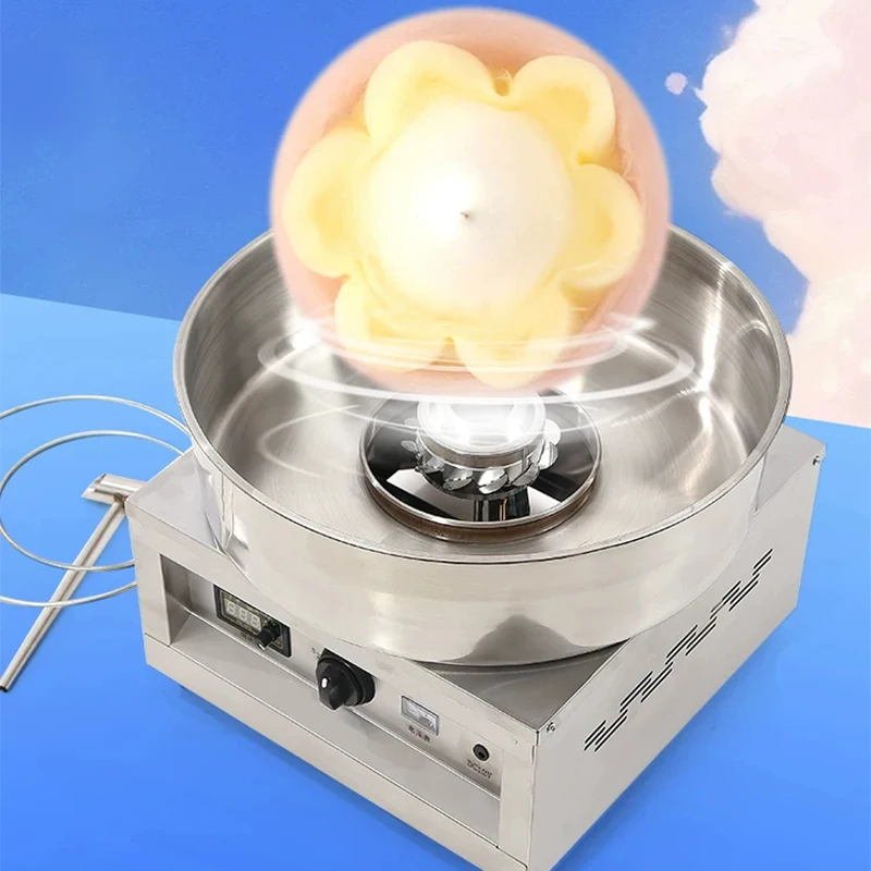 

Gas-Fired Cotton Candy Machine Automatic DIY Fancy Cotton Candy Machine Digital Speed Controller Full-Blade Syrup Dispenser