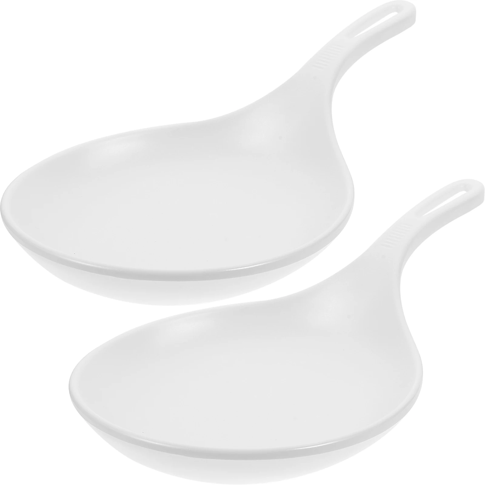 

2pcs Large Handle Picking Plates Melamine Serving Dishes Restaurant Party Dessert Appetizer Steak Salad Platter Smooth Thick