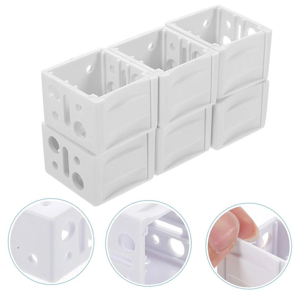 12pcs 1 Inch Blind Brackets White Profile Box Mounting Hardware for Window Blinds Curtains Track Top Rail Holders Set