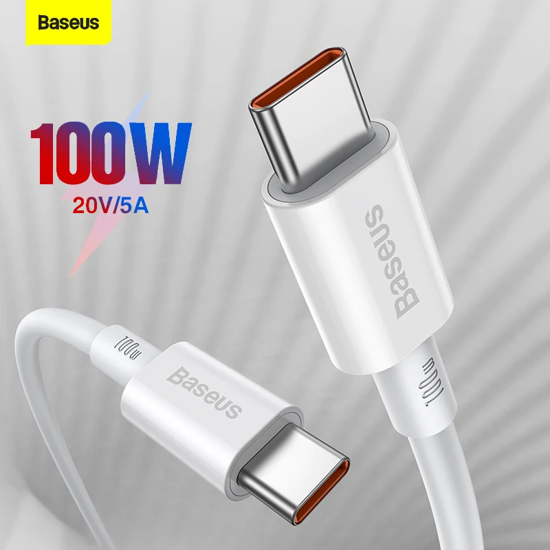 

Кабель зарядный Baseus, 100 Вт, USB Type-C на Type-C