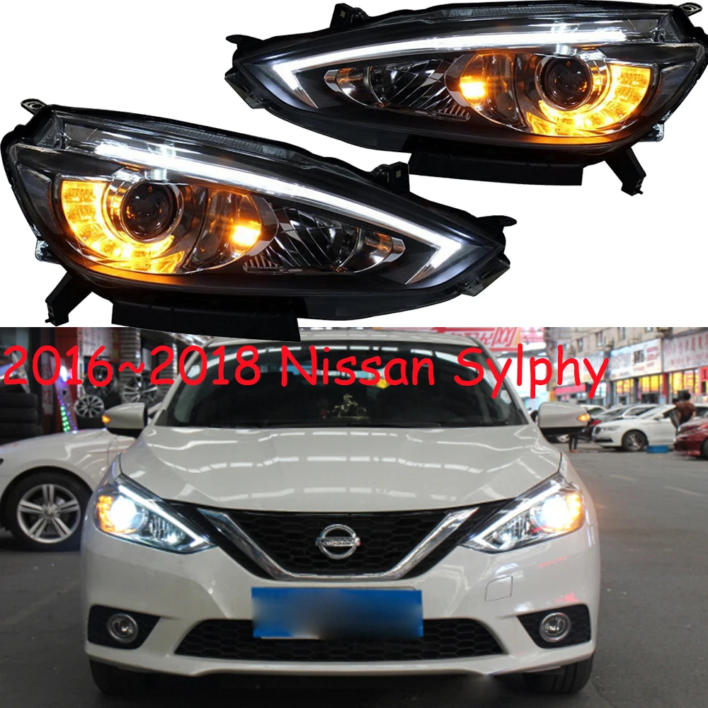 car bumper bluebird headlamp for Nissan sylphy headlight 2016~2018y LED DRL car accessories HID xenon sylphy fog light