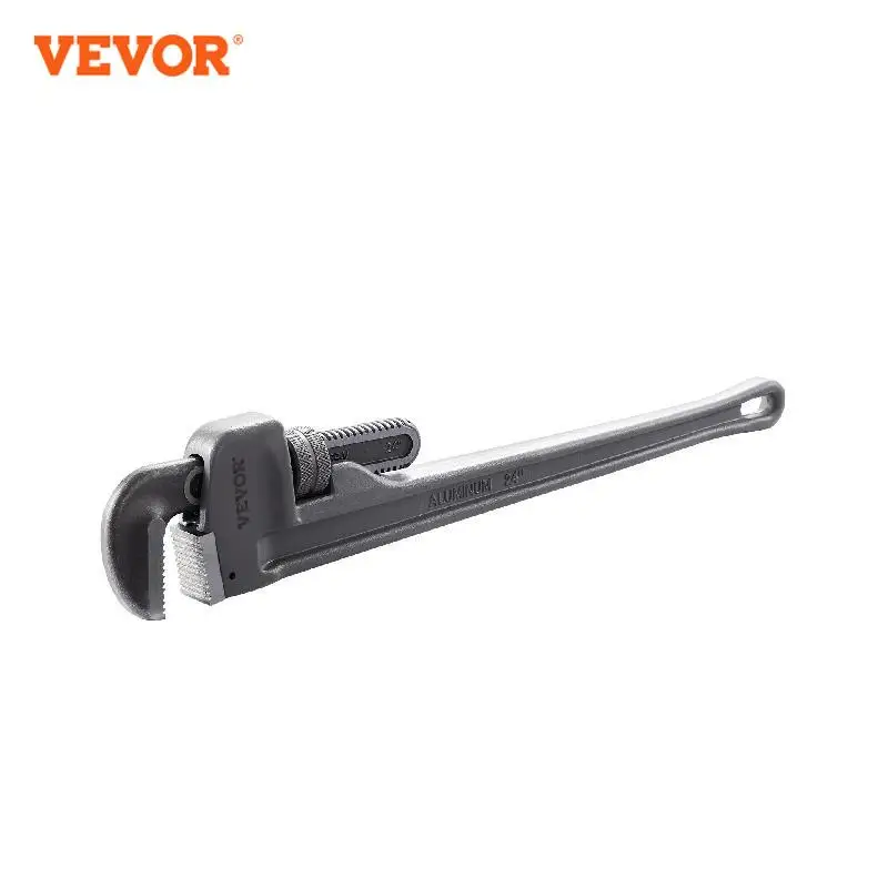 VEVOR Pipe Wrench Aluminum Straight Pipe Wrench Adjustable Plumbing Wrench with High Strength Jaw & Ergonomic Handle Automotive