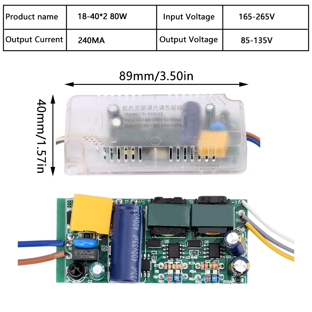 Telecomando a infrarossi plafoniera LED intelligente dimmerazione continua e Driver di colore 48W 80W 100W 120W 160W 200W 240W 288W