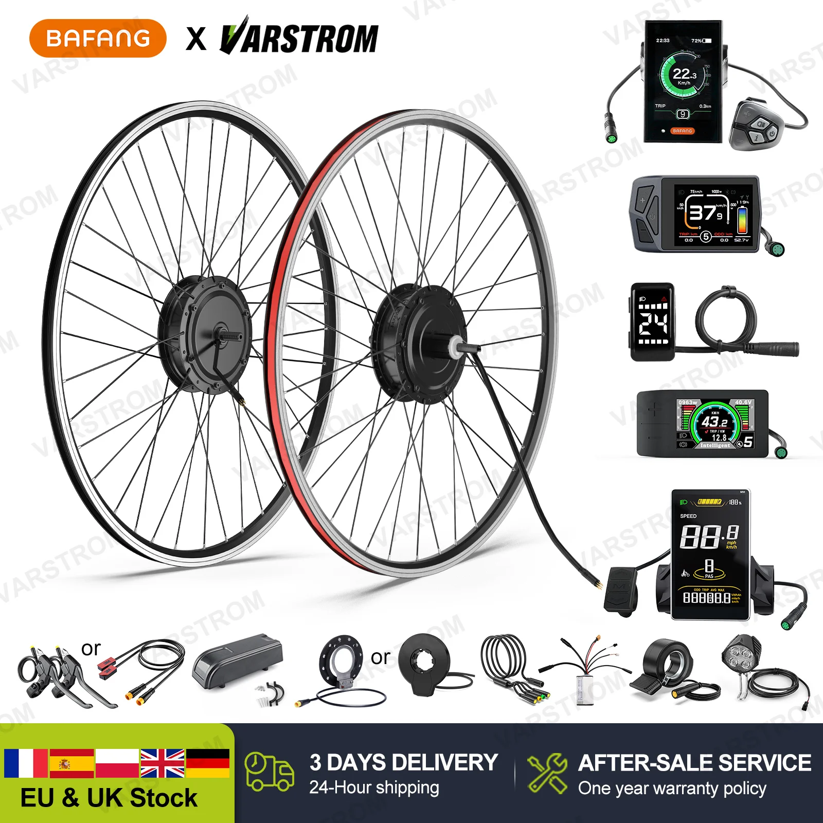 

[V-Brake ] BAFANG Wheel Hub Motor 48V 500W Electric Bike Conversion Kit G020 H400B Rear eBike Engine Electric Bicycle Conversion