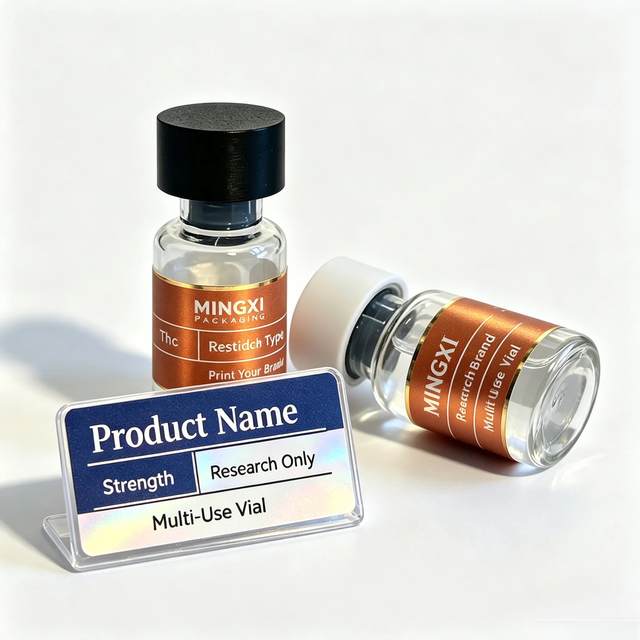 Durable Customized Paper Gift Boxes Single Unit Packaging Case Fit 3ml 10ml Peptide Vials Cosmetic Bottle Storage