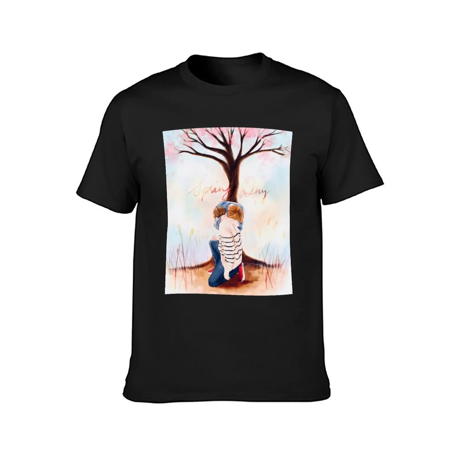 Spring Day- Taekook T-Shirt sweat summer tops oversizeds T-shirt men