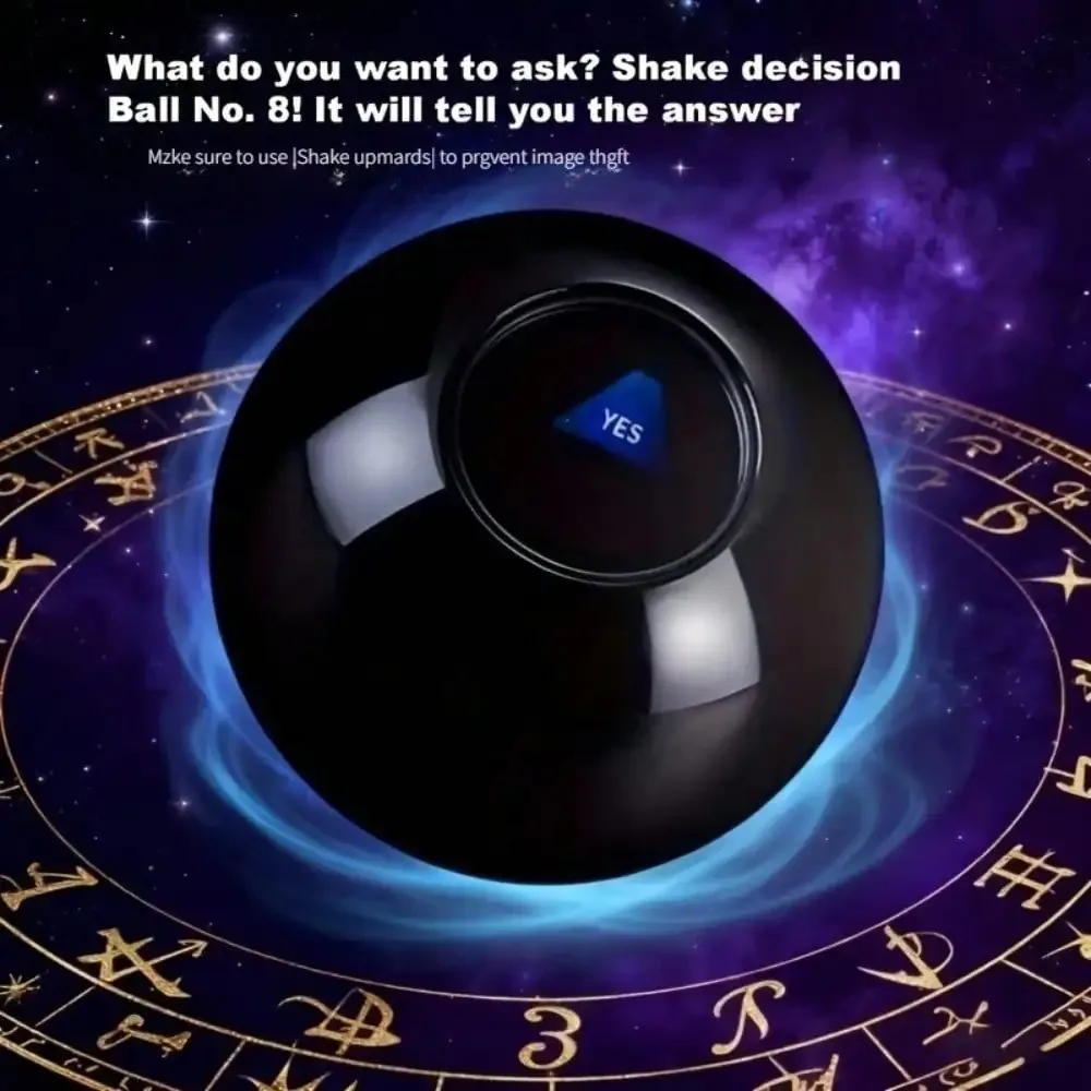 Black 8 Magic Prediction Ball Educational Toy, Fun Stress-Relief Creative Desktop Ornament For Kids' Play