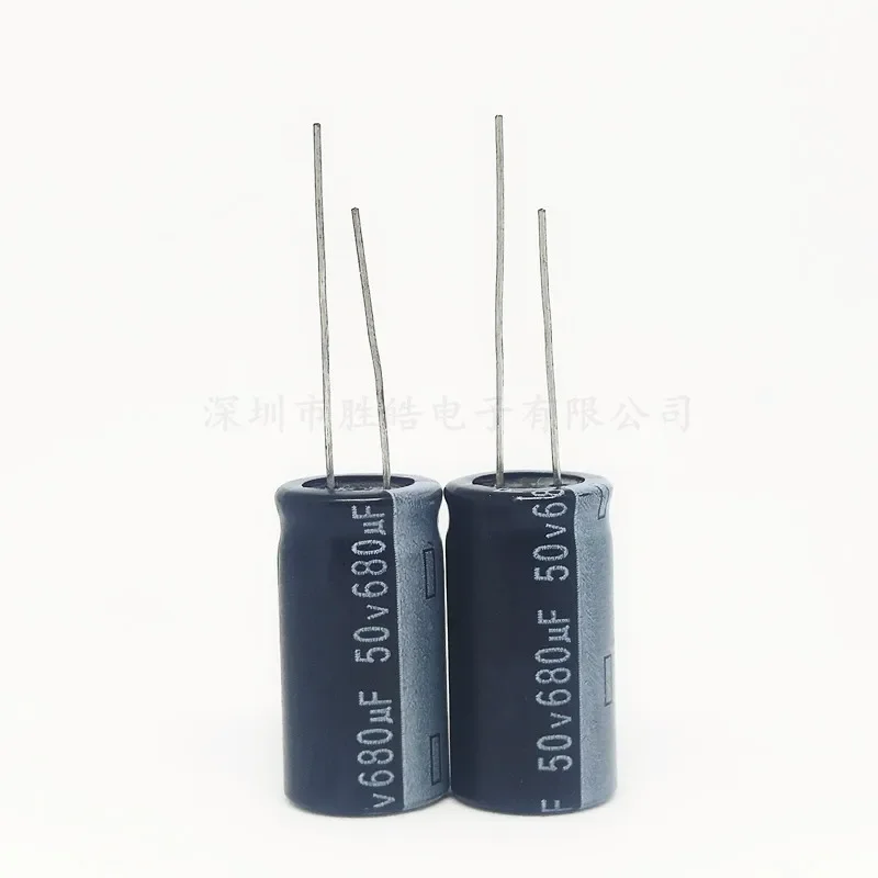 5pcs/lot Electrolytic Capacitor 50V680UF 50V 680UF 13*20 mm New straight plug-in aluminum electrolytic capacitor Size：13x20（MM）