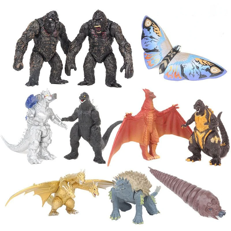 

Anime Godzilla King Ghidorah Gold King of Monsters Mothra Three Head Dragon Action Figure 6-8pcs/Set Godzilla Toy Baby Kids Toys