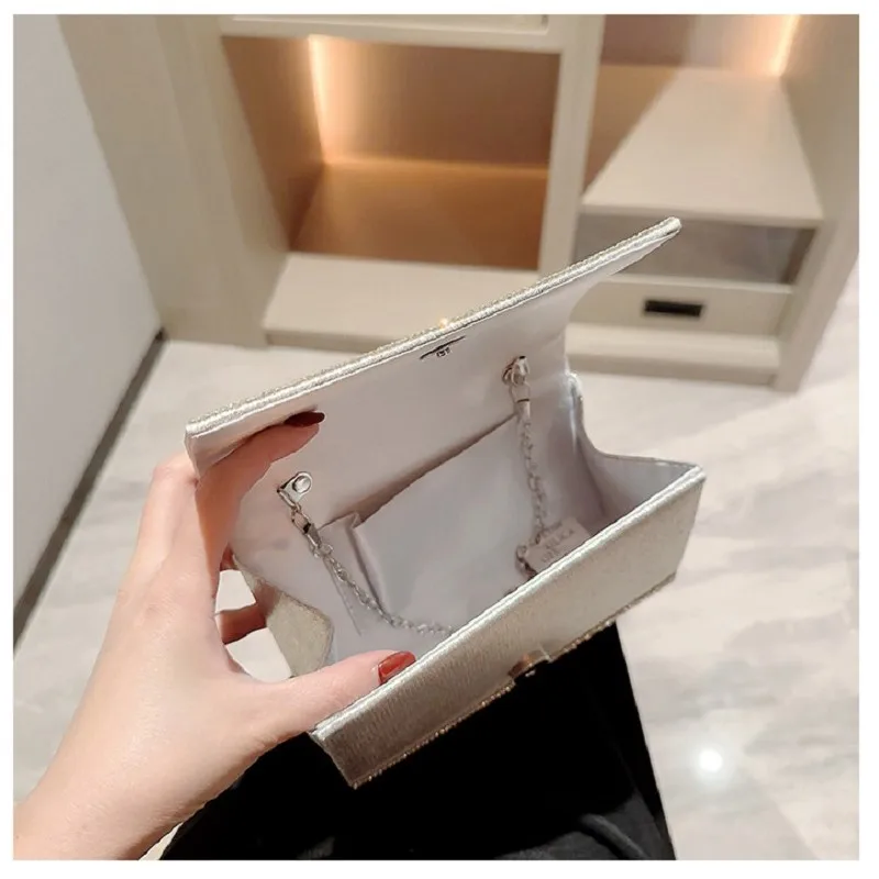 Bolso de mano de boda brillante para mujer y niña, bolsa de hombro KTV brillante, monederos de boda, bolso de citas, bolso de noche que combina con