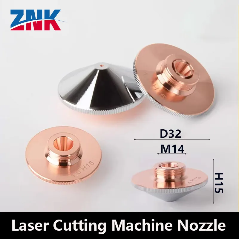 D Conventional Laser Nozzle Copper Nozzle Single-Layer/Double-Layer Nozzle D32 H15 M14 Laser Cutting Machine Accessories