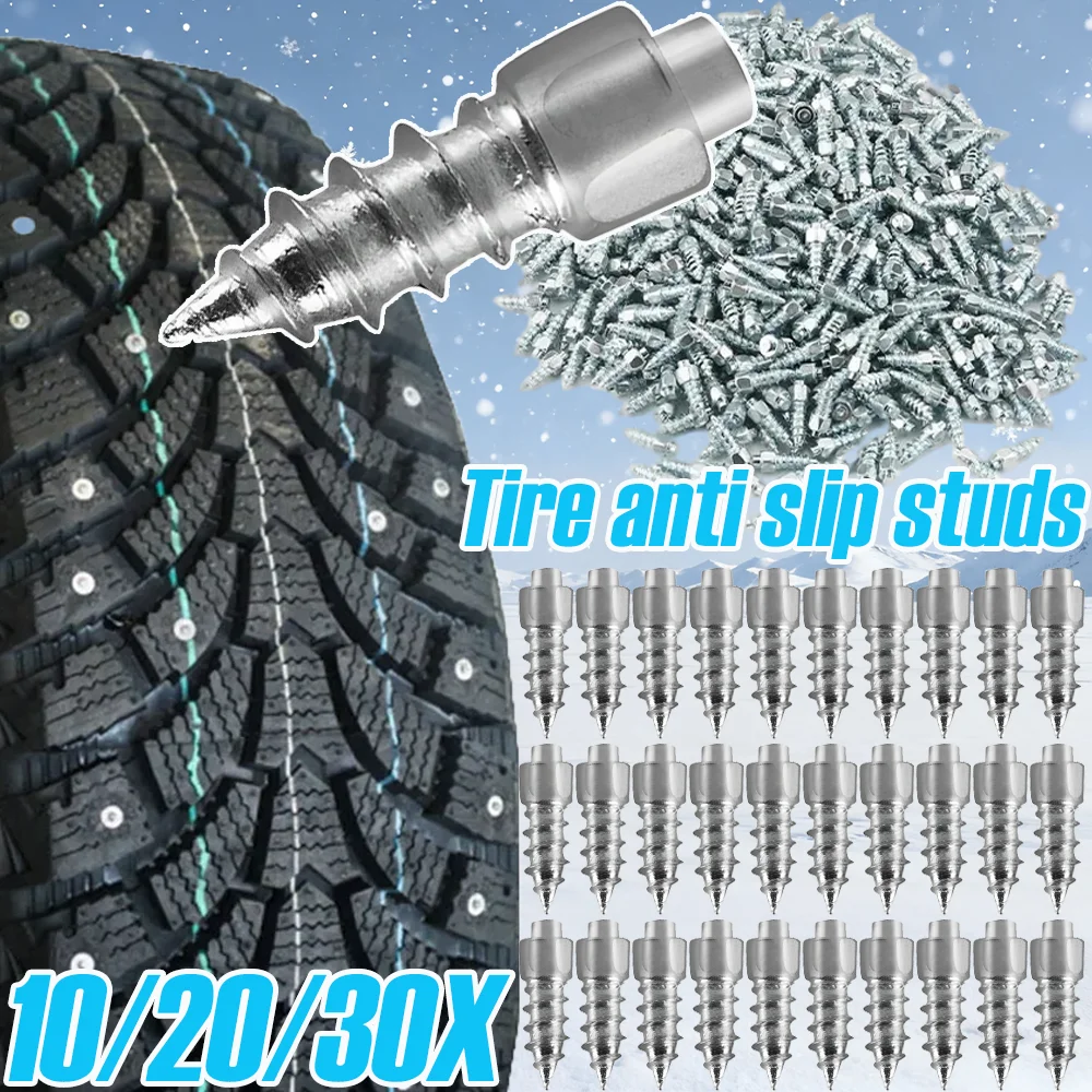 

10/20/30Pcs Winter Tire Anti-skid Studs Multi-functional Generic Alloy Tyre Snow Spikes Anti-Slip Anti-Ice Set Auto Accessories