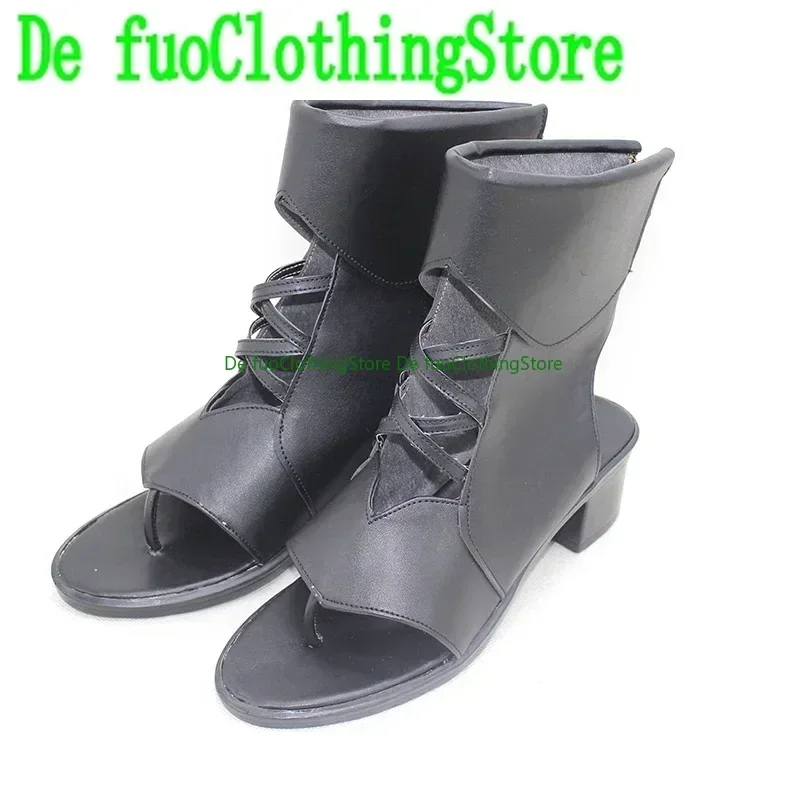 FINAL FANTASY XIV Ryne Minfilia Cosplay Shoes Game FF14  Ryne Cosplay Prop PU Leather Shoes Halloween Boots Defuo Clothing Shoes