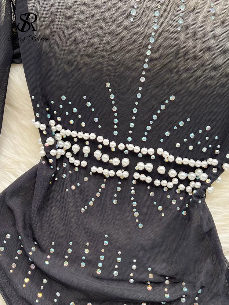 beaded open back prom dresses Blue Beaded Spaghetti Strap Satin Prom Dresses with Slit Mermaid Open Back 24076 Blue / Custom Size main image 0