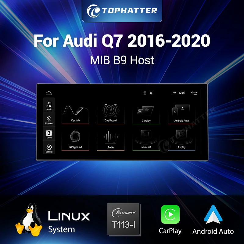 

Original MIB B9 Multimedia Player For Audi Q7 2016-2020 Wired/Wireless CarPlay Android Auto Head Unit GPS Navigation System