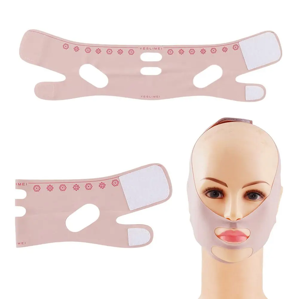 Respirável V Face Band Bochecha Levantar, Máscara Anti Bandagem Dupla Fina, Rugas Reduzir Rosto, Shaping V-Line Chin Bandage, G5U4, Novo