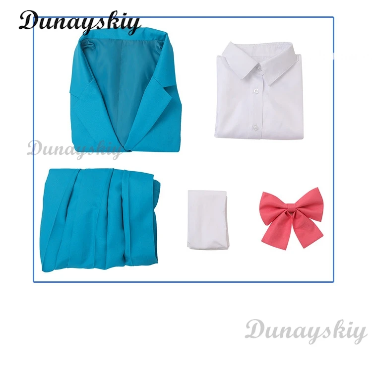 Anime From Me To You Season Kimi Mi Todoke Season 3 Kuronuma Sawako Cosplay Costume Wig Blue JK School Uniform Woman Lovely Suit