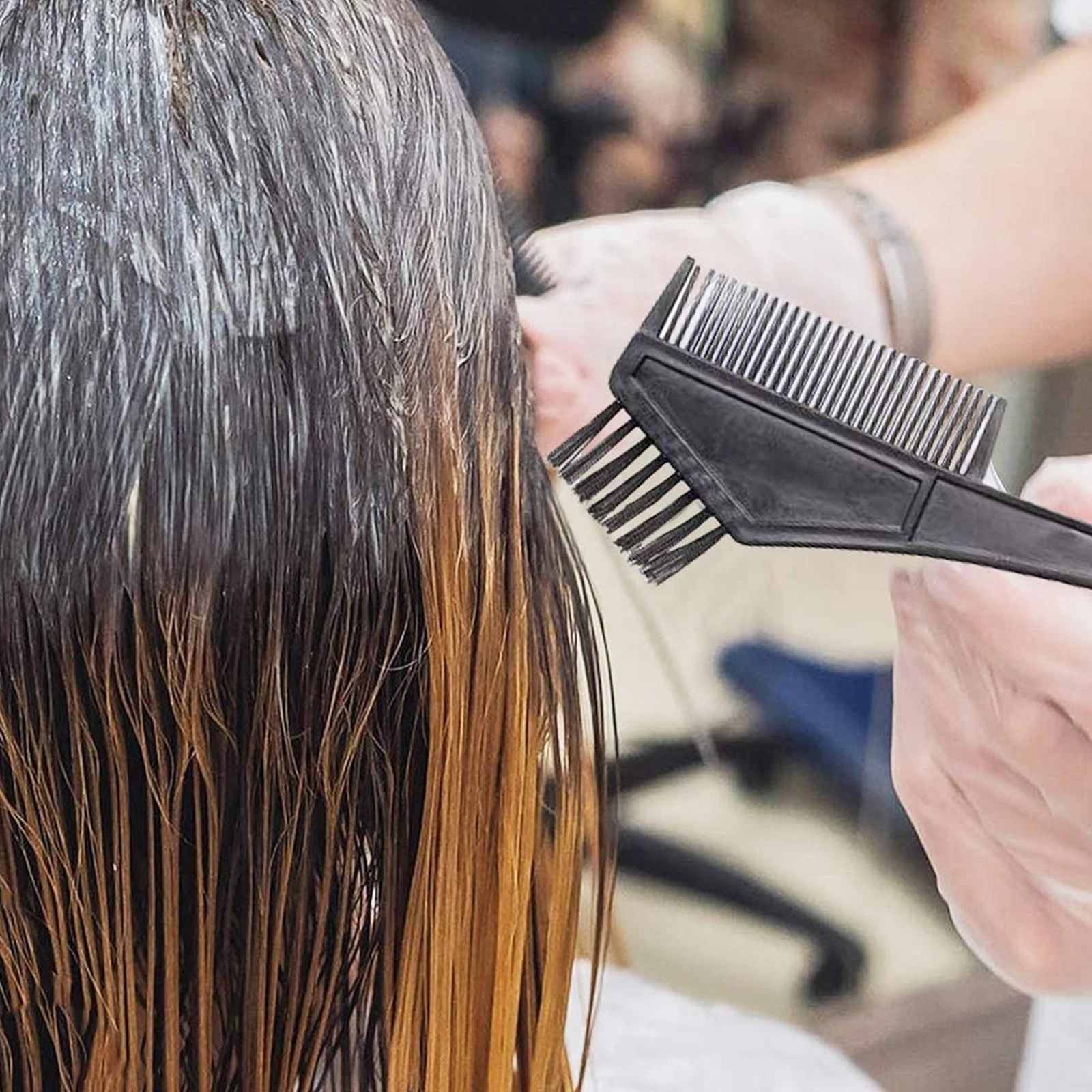 

6 pcs Highlights Plate Coloring Kit Durable Ergonomic Design Easy Carry Includes Dyeing Brush Plate Salon Home Use