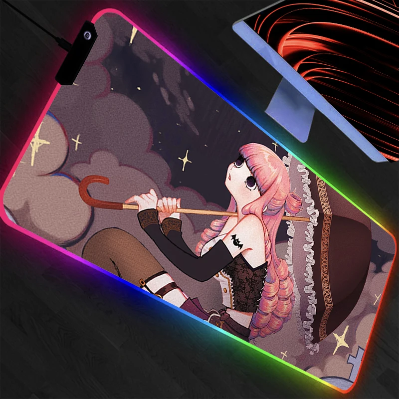 RGB One Piece Mouse Pad Gamer Large LED Keyboard NonSlip Rubber Computer Carpet Desk Mat PC Gamer Backlight MousePad Durable