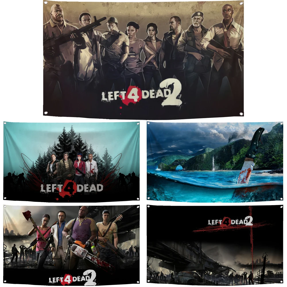 60x90cm 90x150 Left 4 Dead 2 Flag Banner Tapestry curtain