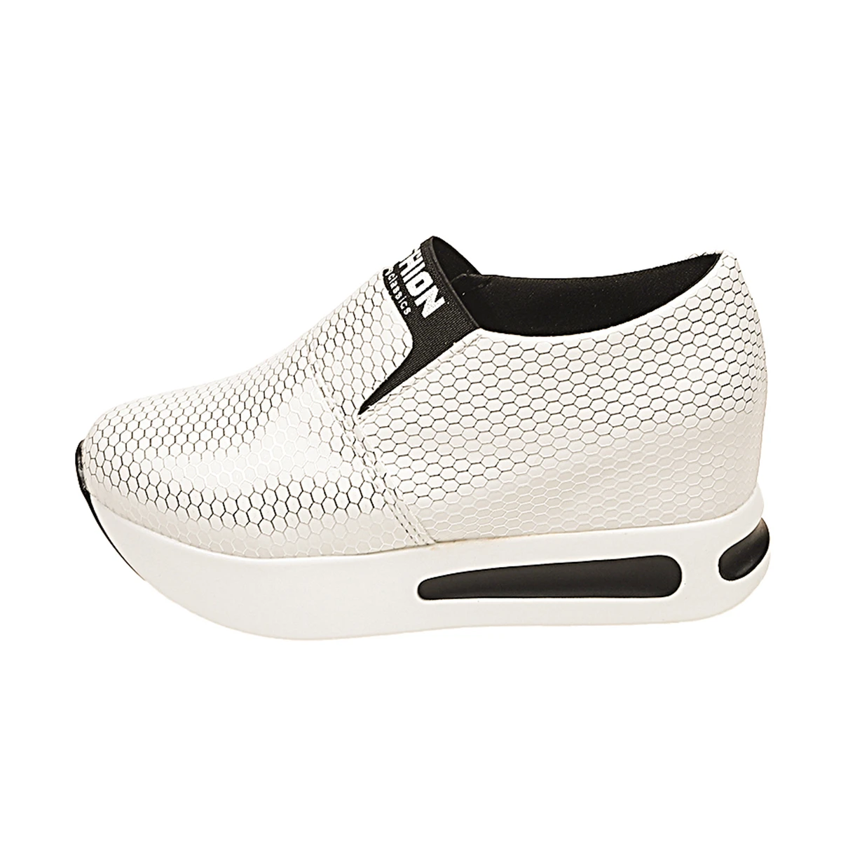 Damen-Sneaker mit verstecktem Absatz zur Erhöhung der Körpergröße, atmungsaktives Mesh, Slip-On-Plattform, lässige Alltagsschuhe zum Gehen. – Detail 17
