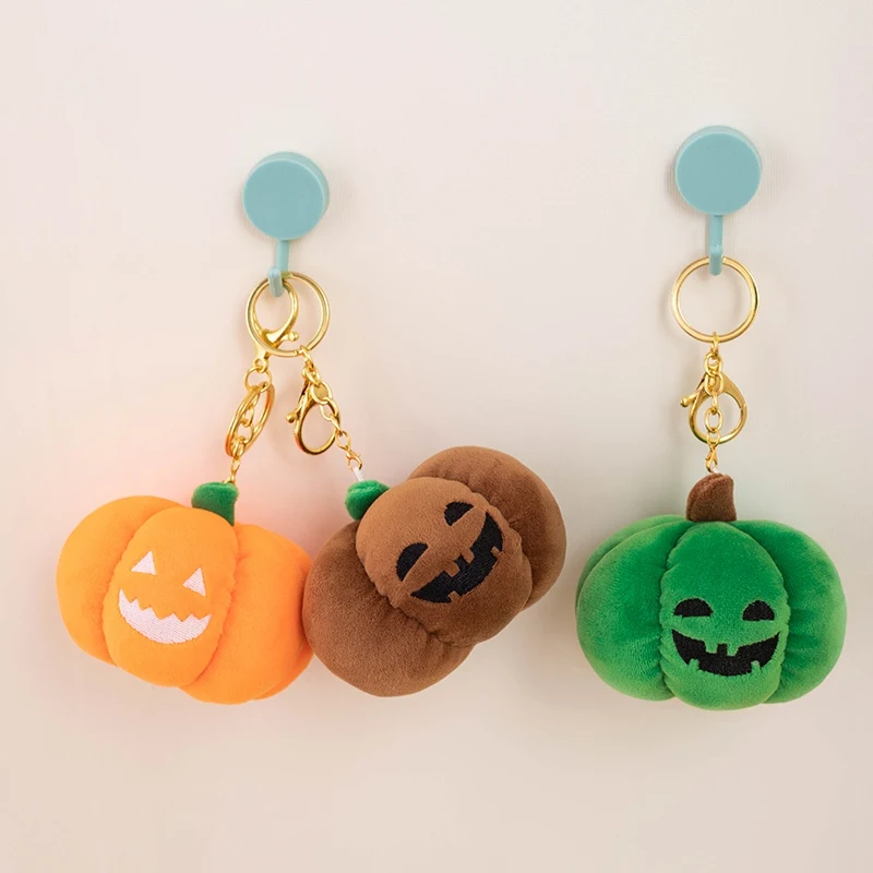 1Pc 10CM Cute Pumpkin Plush Pendant Toy Kawaii Noctilucent Christmas Pumpkin Doll Lovely Keychain Toy Xmas Decor Birthday Gift