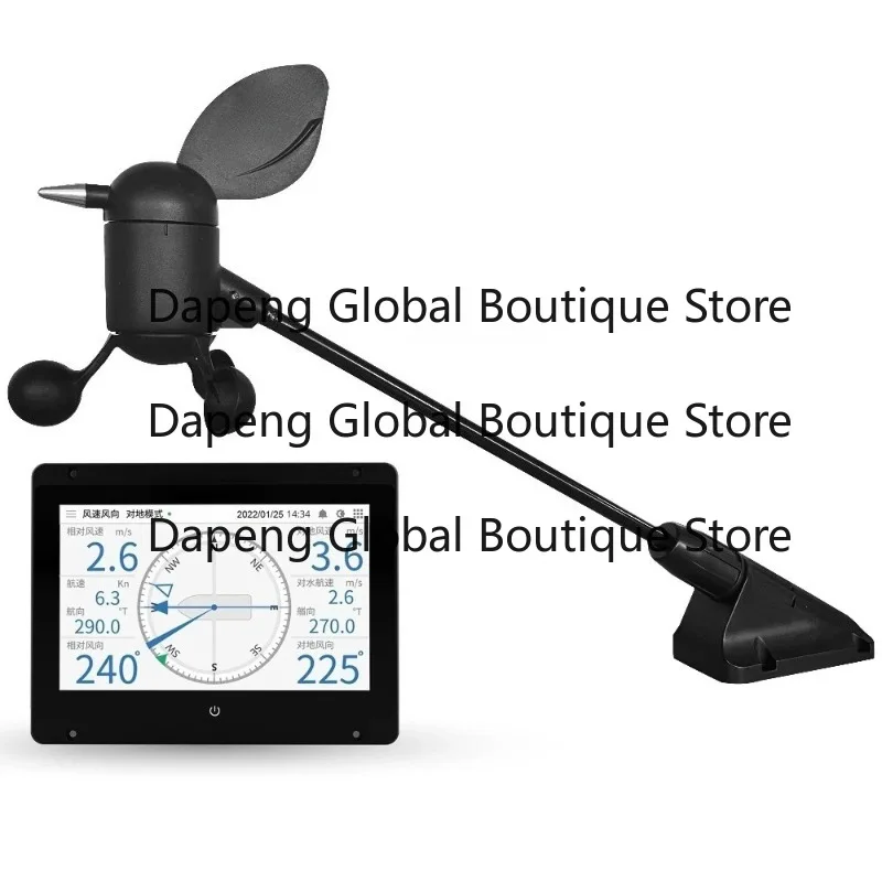 Marinelite MI9000P Electronic Weather Vane Cup Anemometer Wind Direction Indicator Display for Boat and Mast Made in Jiangsu