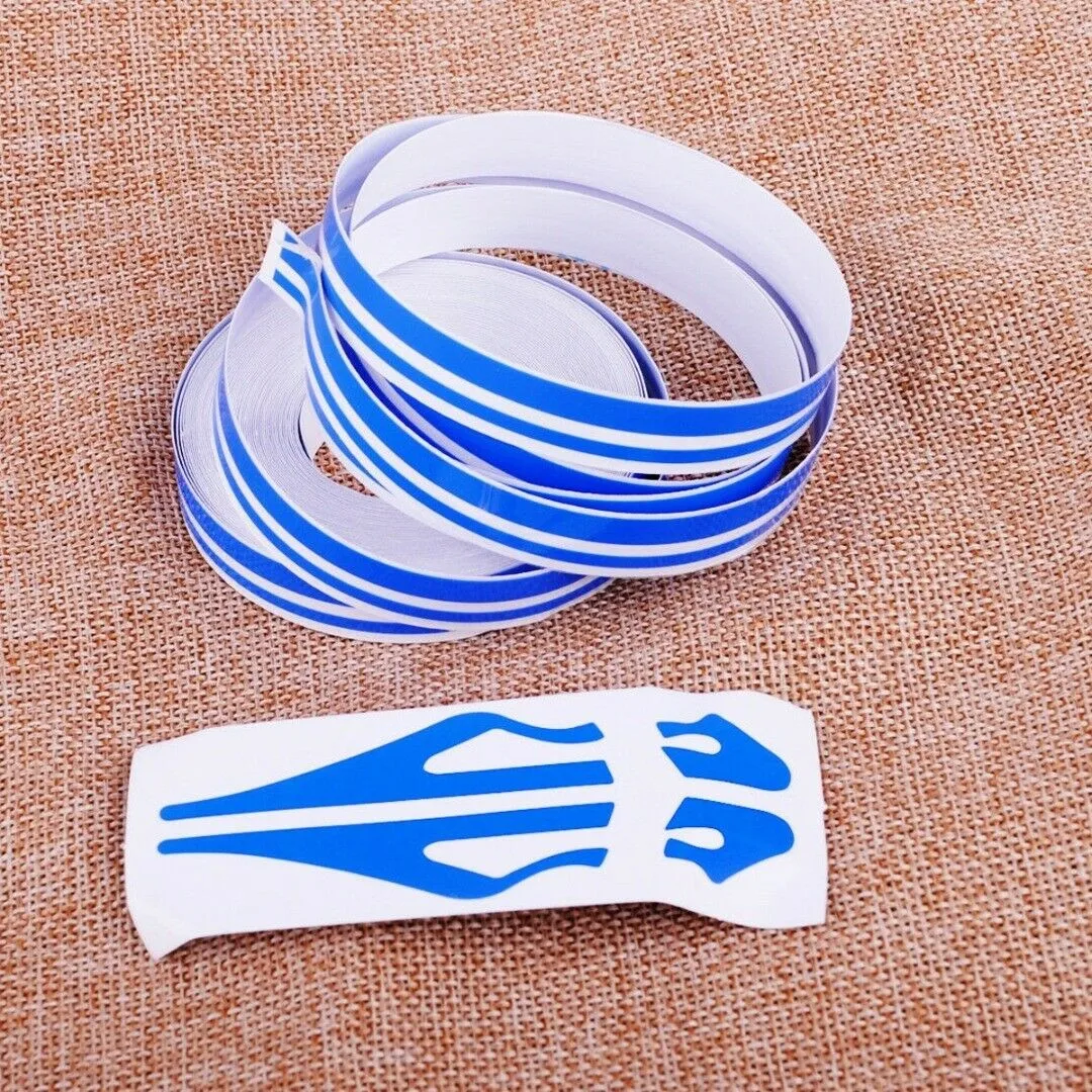 Versatile Blue Pin Stripe Vinyl Decals for Cars Boats and Motorcycles High Flexibility and Anti UV for Long Lasting Style