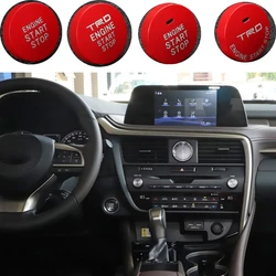 1PCS ABS Red Car Engine Start Stop Switch Cover New Ignition Button For Lexus RX NX UX CT ES Automobile Interior Accessories