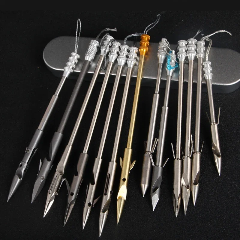 

Fish Darts Powerful Catapult Slingshot Arrows Hunting Shooting Fishing Deepwater Stainless steel Broadhead дротики для рыбалки