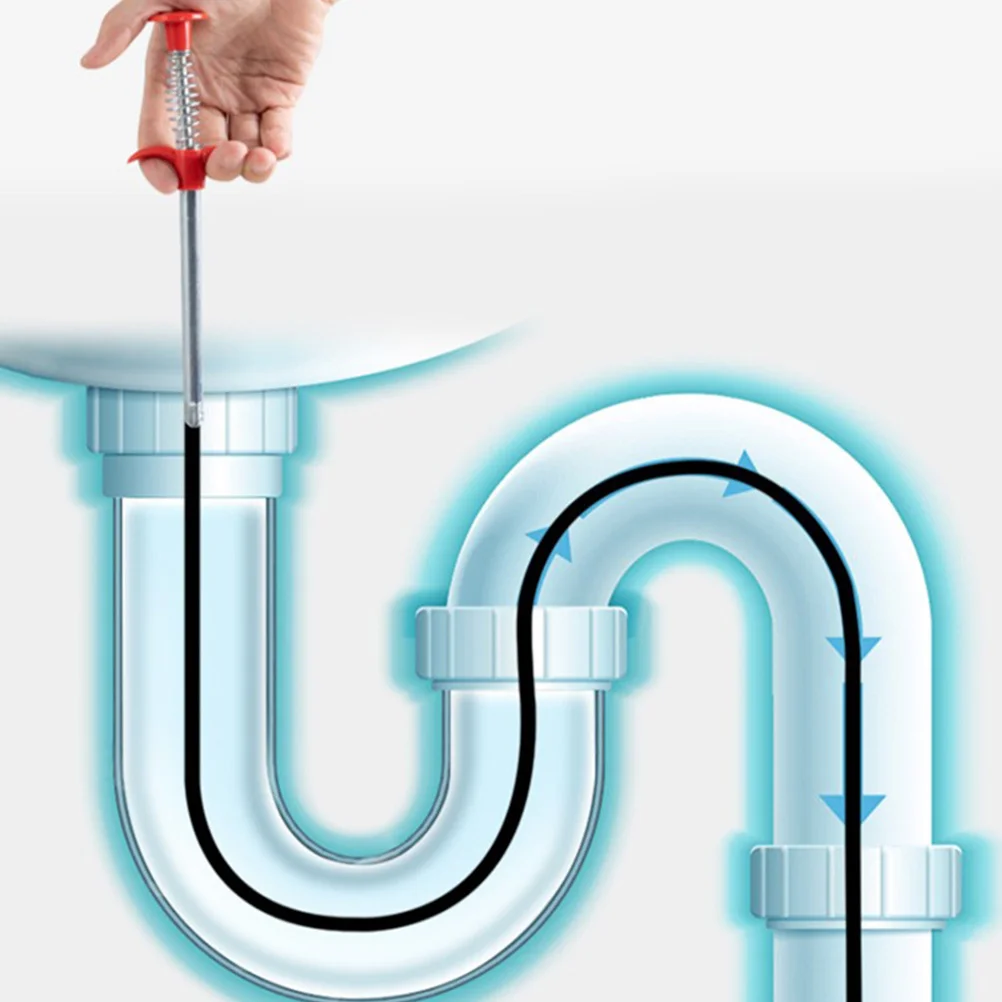 2 pezzi flessibile grabber strumento drenaggio intasamento rimozione scarico dei capelli strumenti per pulire tubo flessibile clip per lavandino della doccia dragaggio pulizia della casa