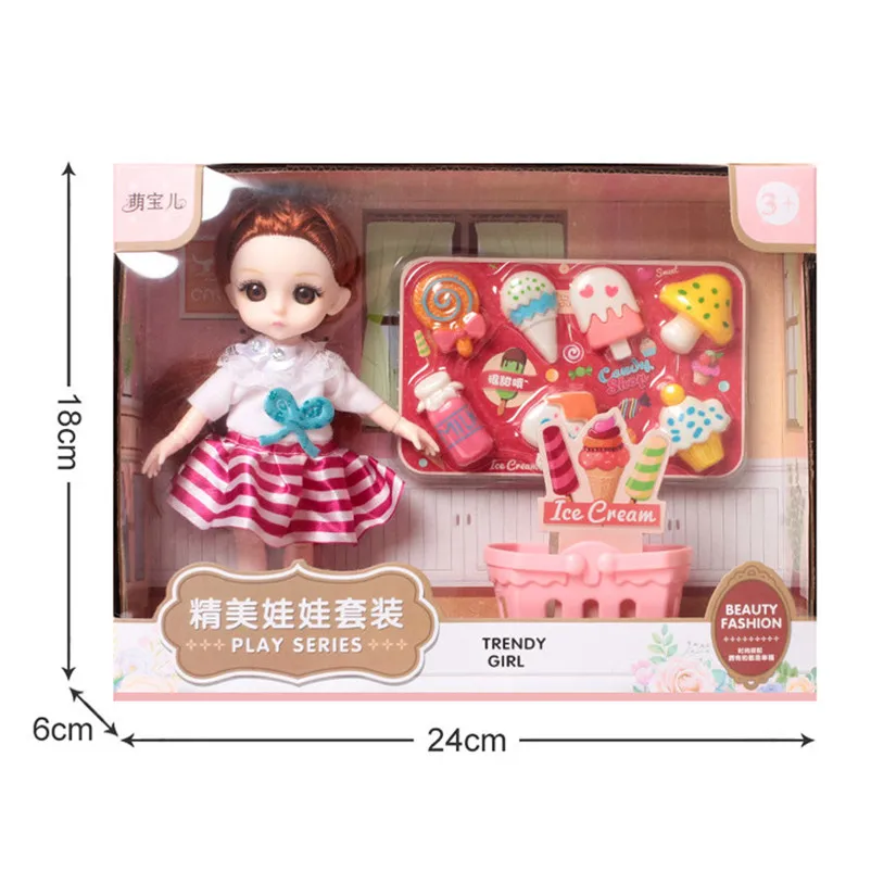 BJD Doll Toys Joint Movable Full Set DIY Toy for Girls Gifts 40CM Box Bicycle Princess Bag Pet Shop Children\'s Toy Birthday Gift