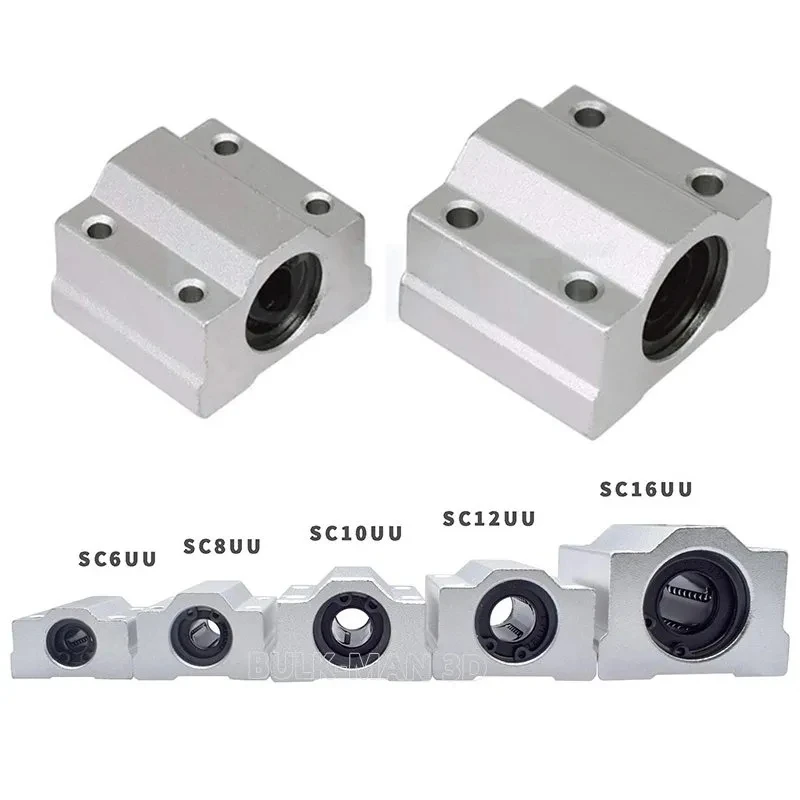 4Pcs Linear Rail Shaft Support for SK6 SK8 SK10 SK12 SK16 Motion Clamping Rod Guide Support Shaft Bracket Linear Motion Systems