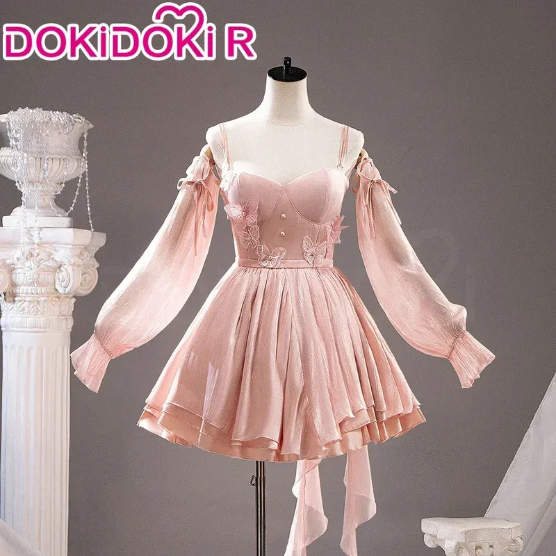 

Game Love and Deepspace【S-3XL】DokiDoki-R Rafayel Cosplay Women Pink Cute Dress Dreamy Heart Heroine MC Hunter Cosplay Costume