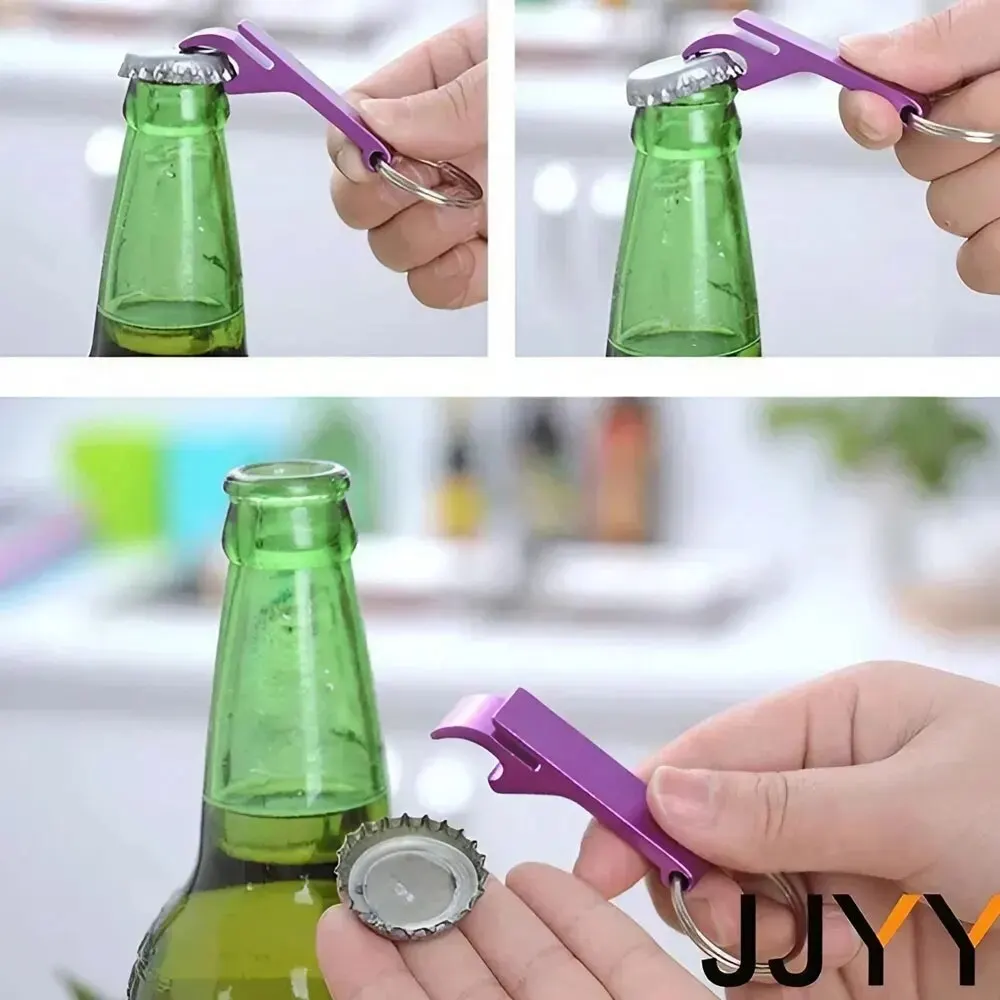 5Pcs Colorful Beer Bottle Opener with Key Chain Wedding Gifts For Guests Restaurant Promotion Giveaway Gift Wholesale